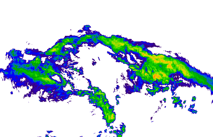 Meteoradar - aktuální srážky 2024-05-17 12:45:00