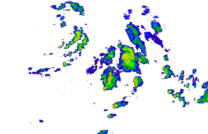 Meteoradar - aktuální srážky 2024-05-18 16:45:00