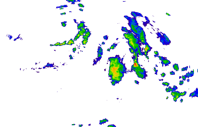 Meteoradar - aktuální srážky 2024-05-18 17:45:00