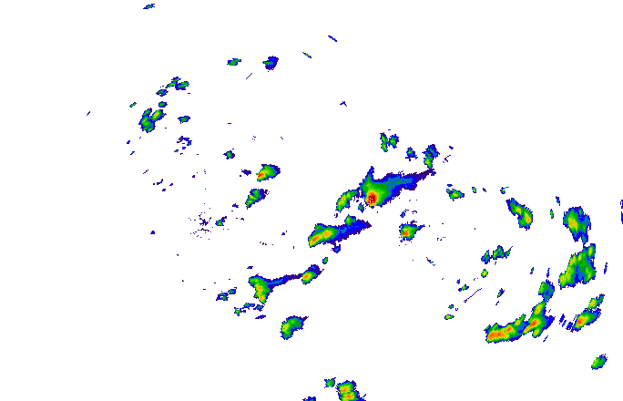 Meteoradar - aktuální srážky 2024-05-20 14:00:00