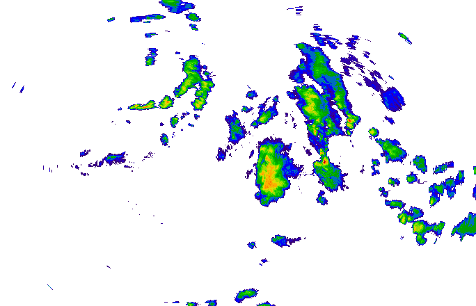 Meteoradar - aktuální srážky 2024-05-18 17:30:00
