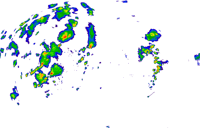 Meteoradar - aktuální srážky 2024-05-19 16:00:00