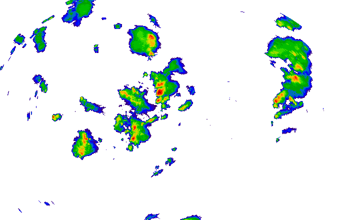 Meteoradar - aktuální srážky 2024-05-19 18:45:00