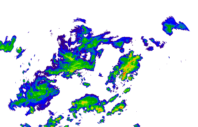 Meteoradar - aktuální srážky 2025-03-23 16:45:00