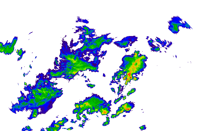 Meteoradar - aktuální srážky 2025-03-23 17:00:00