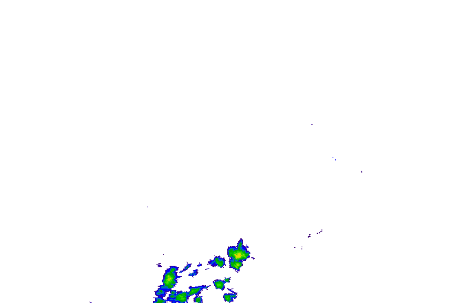 Meteoradar - aktuální srážky 2025-04-23 02:15:00