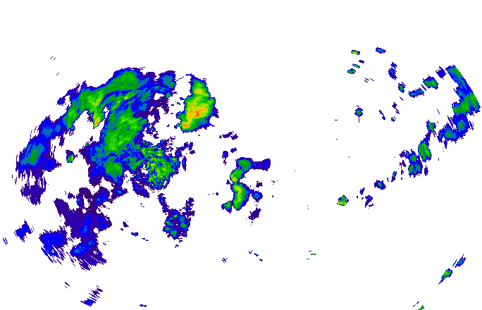 Meteoradar - aktuální srážky 2025-05-22 00:45:00