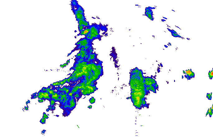 Meteoradar - aktuální srážky 2025-06-01 13:00:00