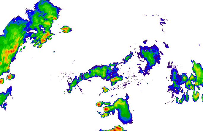Meteoradar - aktuální srážky 2025-06-01 16:45:00