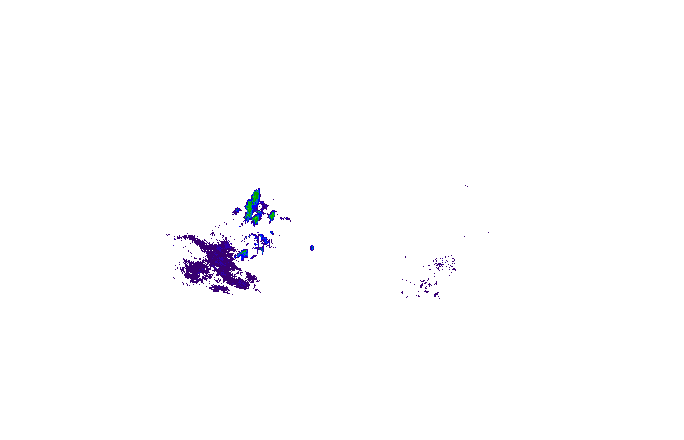 Meteoradar - aktuální srážky 2025-06-25 23:15:00