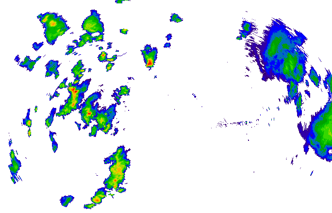 Meteoradar - aktuální srážky 2025-07-07 18:00:00
