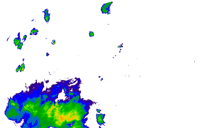 Meteoradar - aktuální srážky 2025-07-07 22:00:00