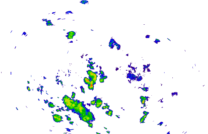 Meteoradar - aktuální srážky 2025-07-10 21:15:00