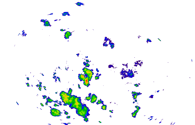 Meteoradar - aktuální srážky 2025-07-10 21:30:00