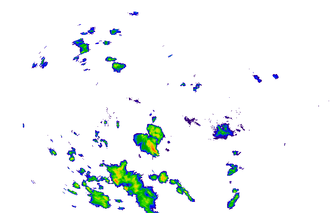 Meteoradar - aktuální srážky 2025-07-10 22:00:00