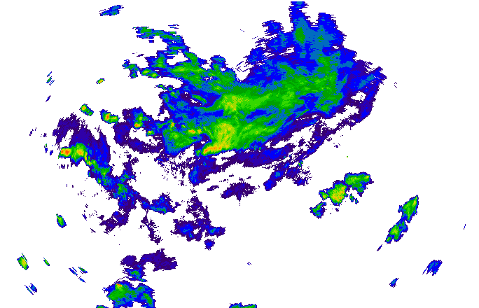 Meteoradar - aktuální srážky 2025-07-11 21:15:00