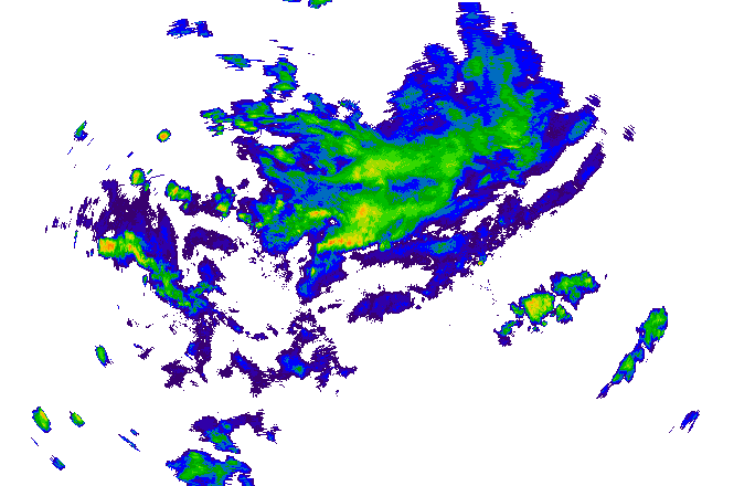 Meteoradar - aktuální srážky 2025-07-11 21:30:00