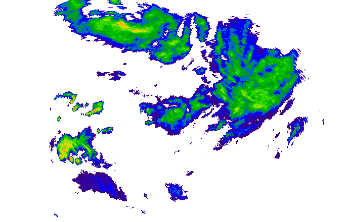 Meteoradar - aktuální srážky 2025-07-12 00:45:00