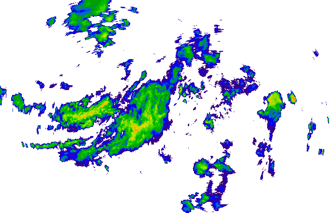 Meteoradar - aktuální srážky 2025-07-12 19:00:00