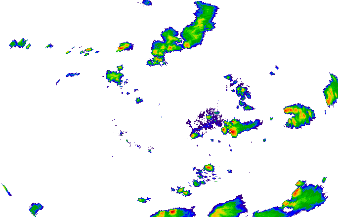 Meteoradar - aktuální srážky 2025-07-13 19:15:00