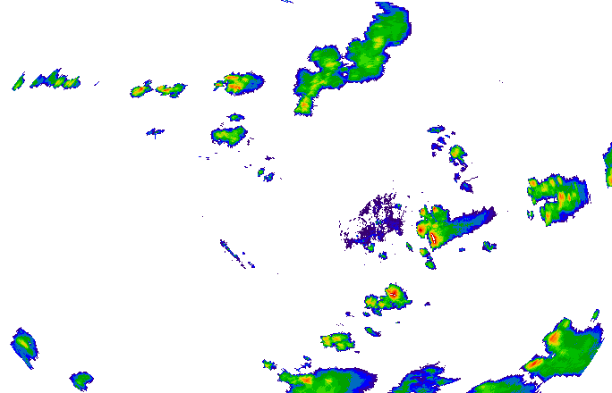 Meteoradar - aktuální srážky 2025-07-13 19:45:00