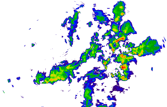 Meteoradar - aktuální srážky 2025-07-15 19:00:00