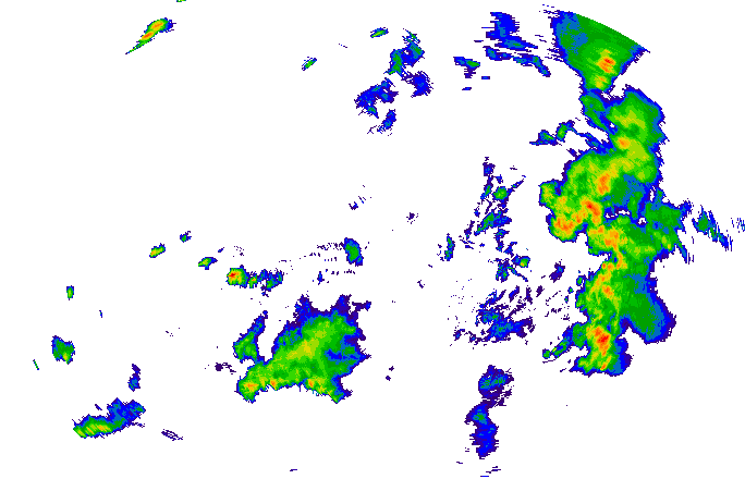 Meteoradar - aktuální srážky 2025-07-15 20:15:00