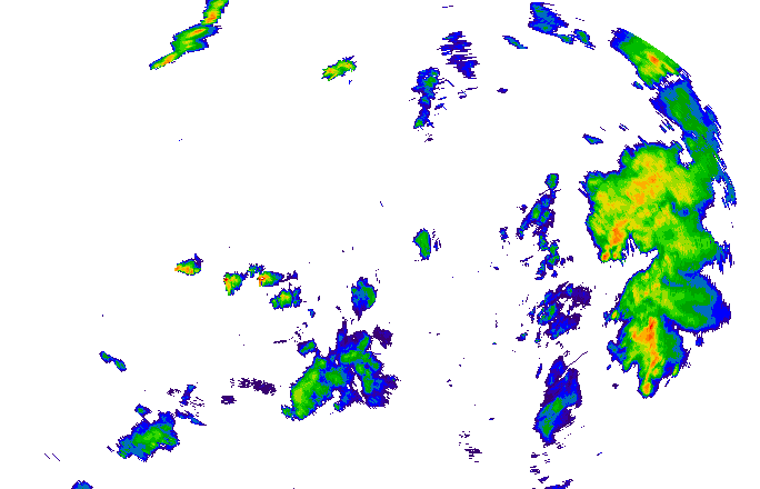 Meteoradar - aktuální srážky 2025-07-15 21:00:00