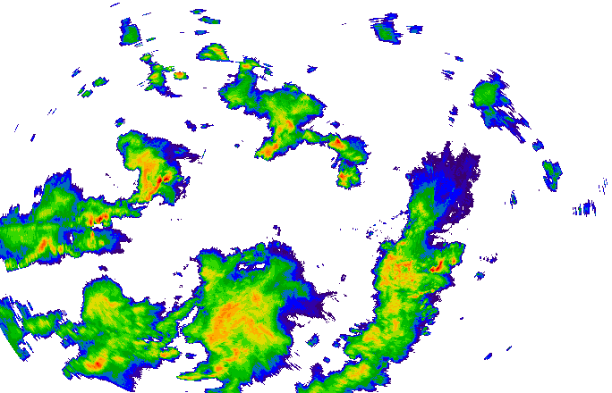 Meteoradar - aktuální srážky 2025-07-16 20:00:00