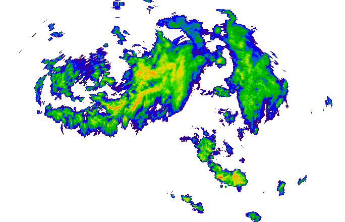 Meteoradar - aktuální srážky 2025-07-17 20:00:00