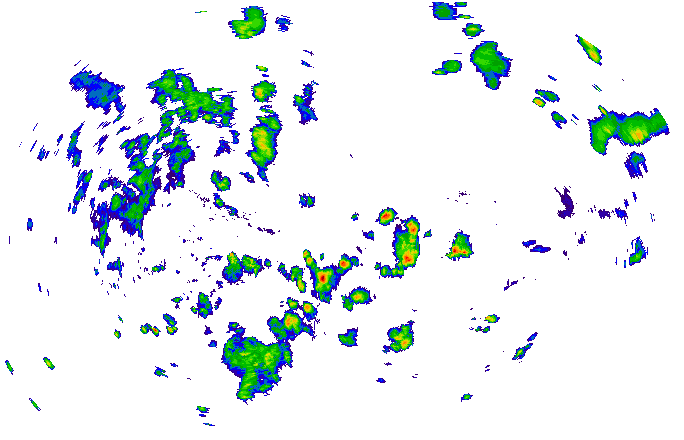 Meteoradar - aktuální srážky 2025-07-31 14:45:00