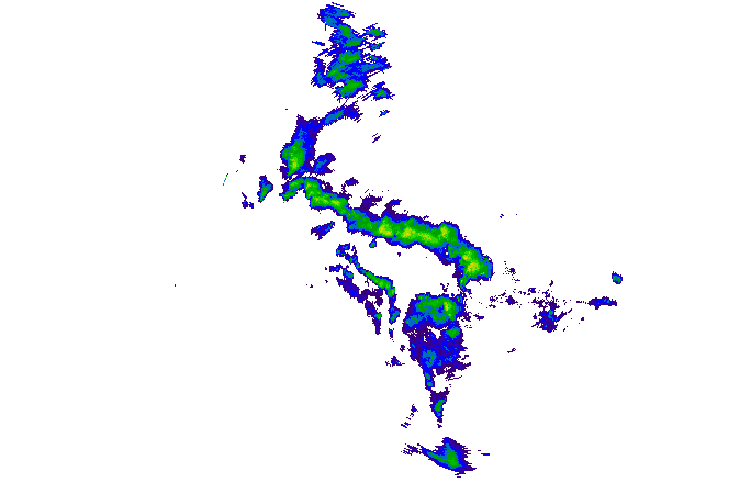 Meteoradar - aktuální srážky 2025-08-27 13:00:00