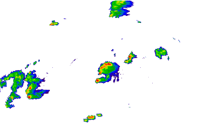 Meteoradar - aktuální srážky 2025-09-15 19:45:00