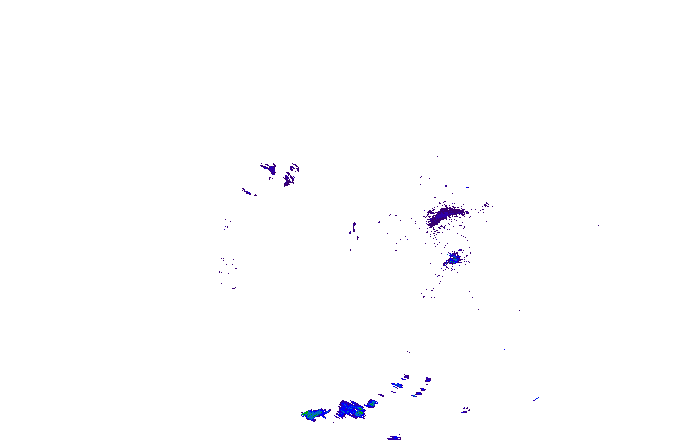 Meteoradar - aktuální srážky 2025-10-16 00:15:00