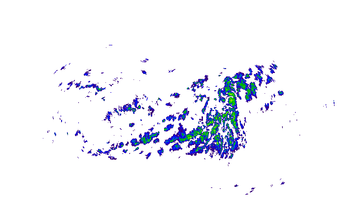 Meteoradar - aktuální srážky 2025-10-17 13:45:00