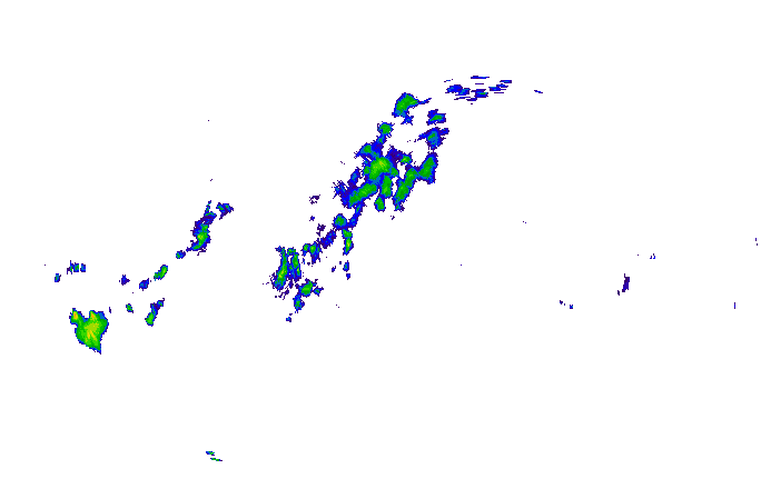 Meteoradar - aktuální srážky 2025-10-21 19:15:00