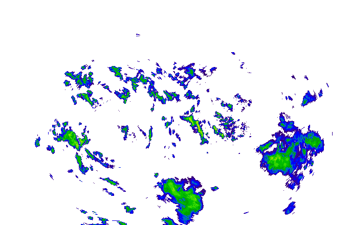 Meteoradar - aktuální srážky 2025-10-27 23:00:00