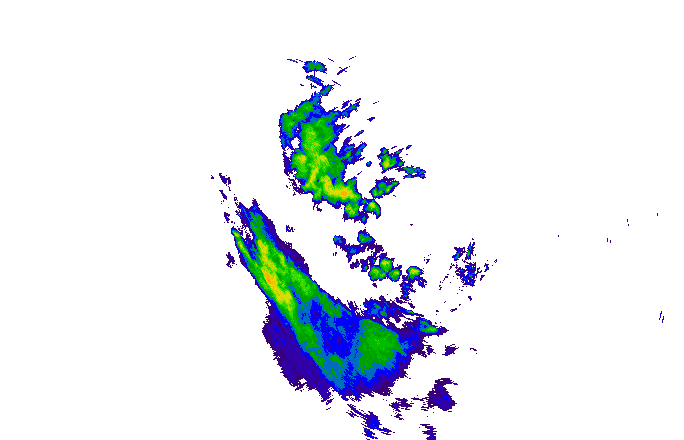 Meteoradar - aktuální srážky 2025-11-08 21:45:00
