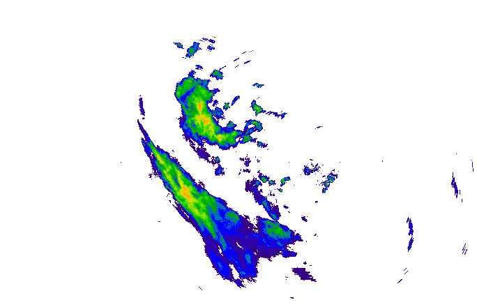 Meteoradar - aktuální srážky 2025-11-08 22:45:00