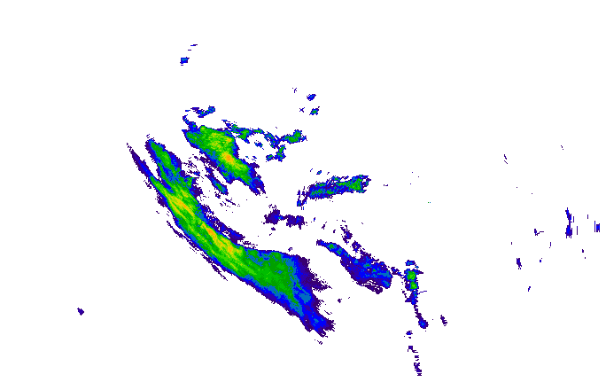 Meteoradar - aktuální srážky 2025-11-09 00:45:00