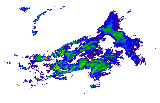 Meteoradar - aktuální srážky 2025-11-16 22:45:00