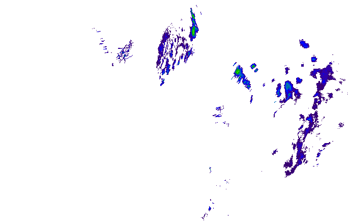 Meteoradar - aktuální srážky 2025-12-03 17:00:00