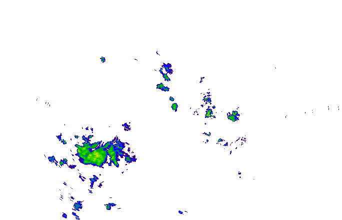 Meteoradar - aktuální srážky 2025-12-07 13:00:00